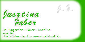 jusztina haber business card